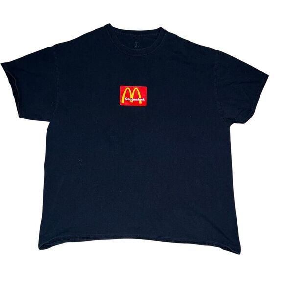 Travis Scott Cactus Jack x McDonald's Sesame II T-shirt Black Size Large - Picture 1 of 7